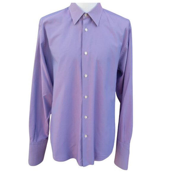 DOLCE & GABBANA SZ 16 French Cuff Men's Button Up Mauve Dress Shirt - Picture 1 of 16
